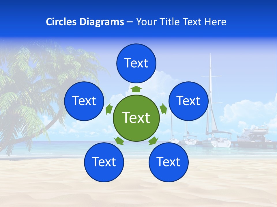 Outdoor Palmtree Bay PowerPoint Template