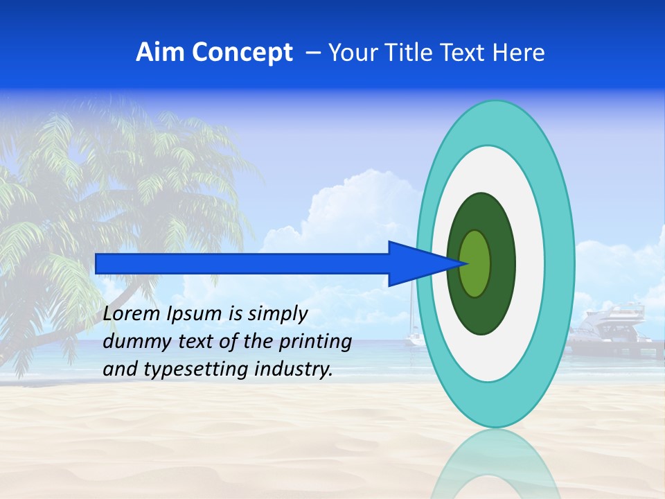 Outdoor Palmtree Bay PowerPoint Template