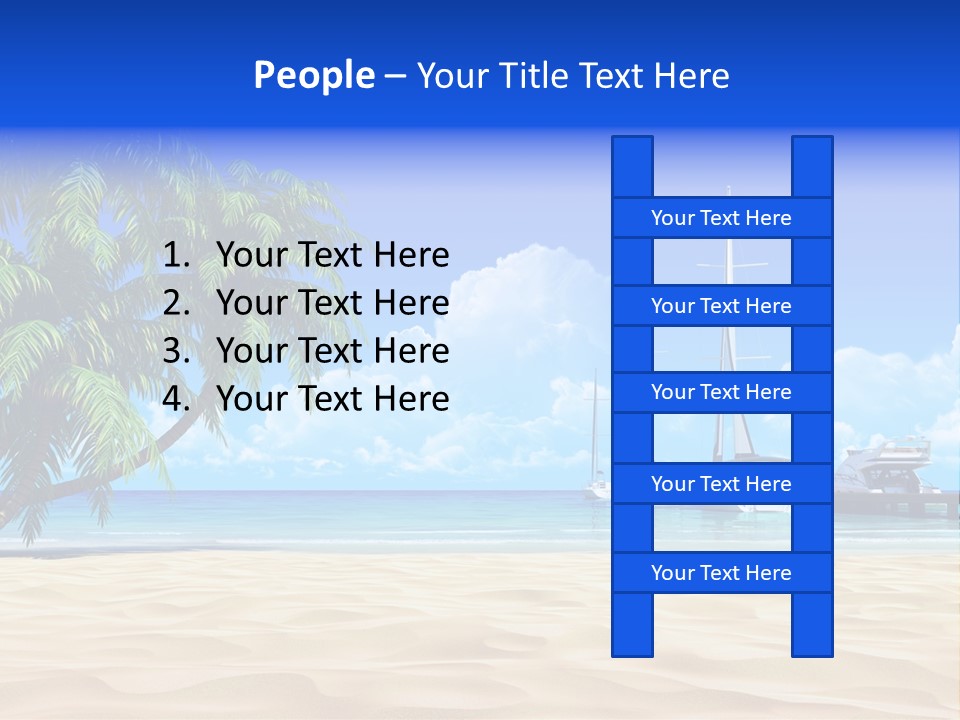 Outdoor Palmtree Bay PowerPoint Template