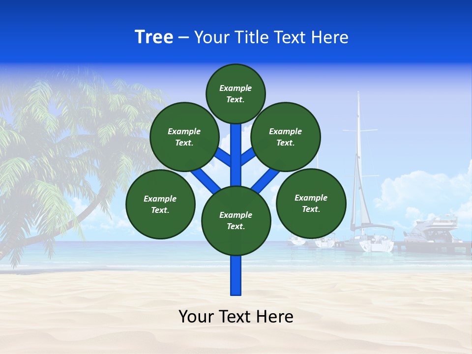 Outdoor Palmtree Bay PowerPoint Template