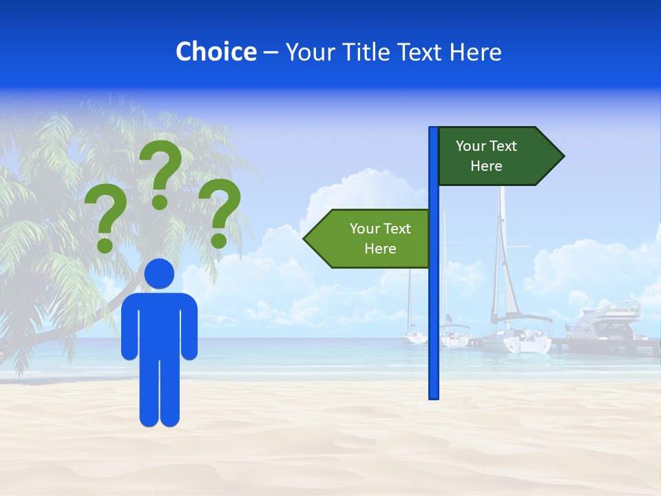 Outdoor Palmtree Bay PowerPoint Template