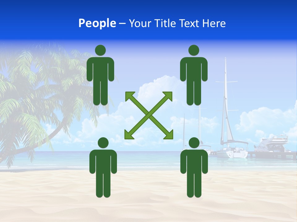 Outdoor Palmtree Bay PowerPoint Template