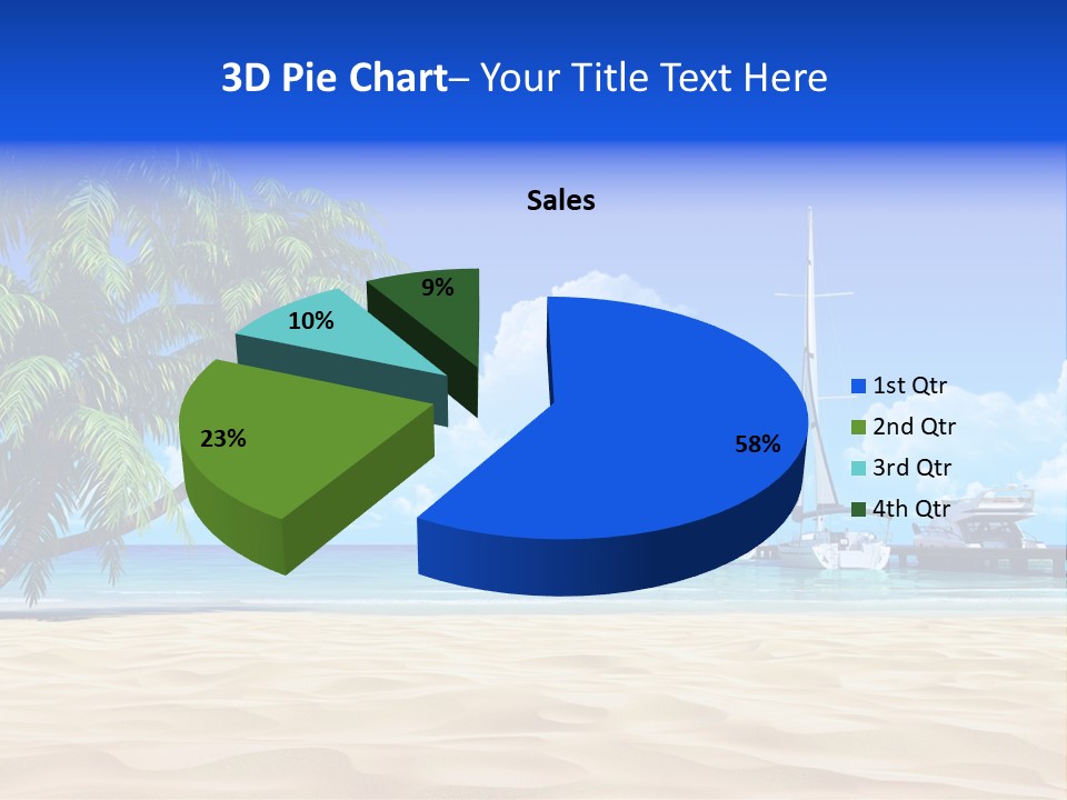 Outdoor Palmtree Bay PowerPoint Template