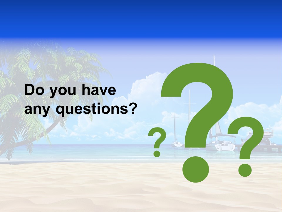 Outdoor Palmtree Bay PowerPoint Template