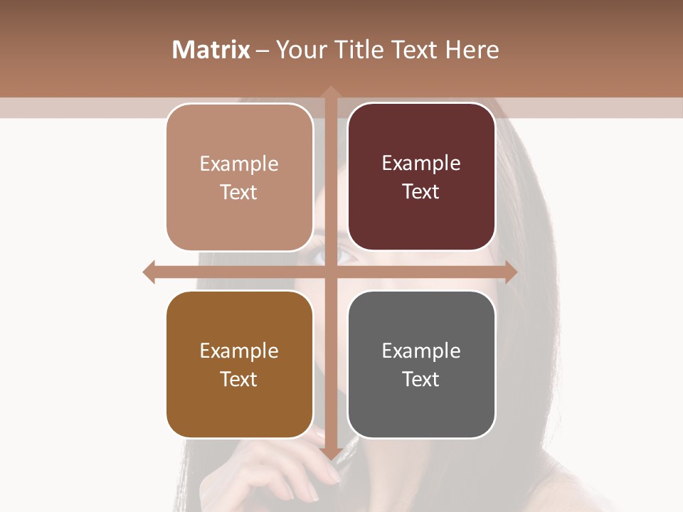 Caucasian Closeup Long PowerPoint Template