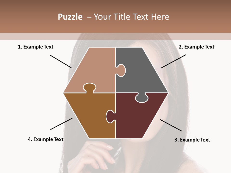 Caucasian Closeup Long PowerPoint Template