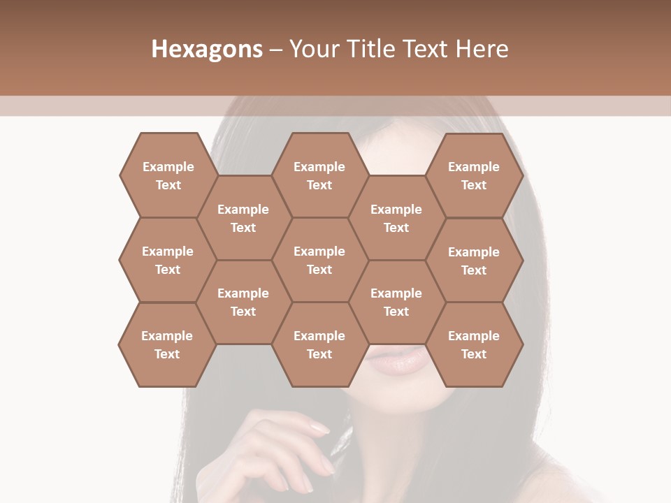 Caucasian Closeup Long PowerPoint Template