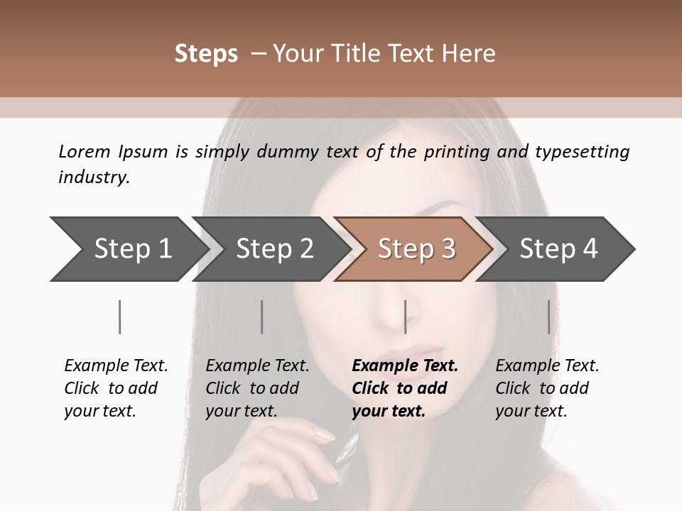 Caucasian Closeup Long PowerPoint Template