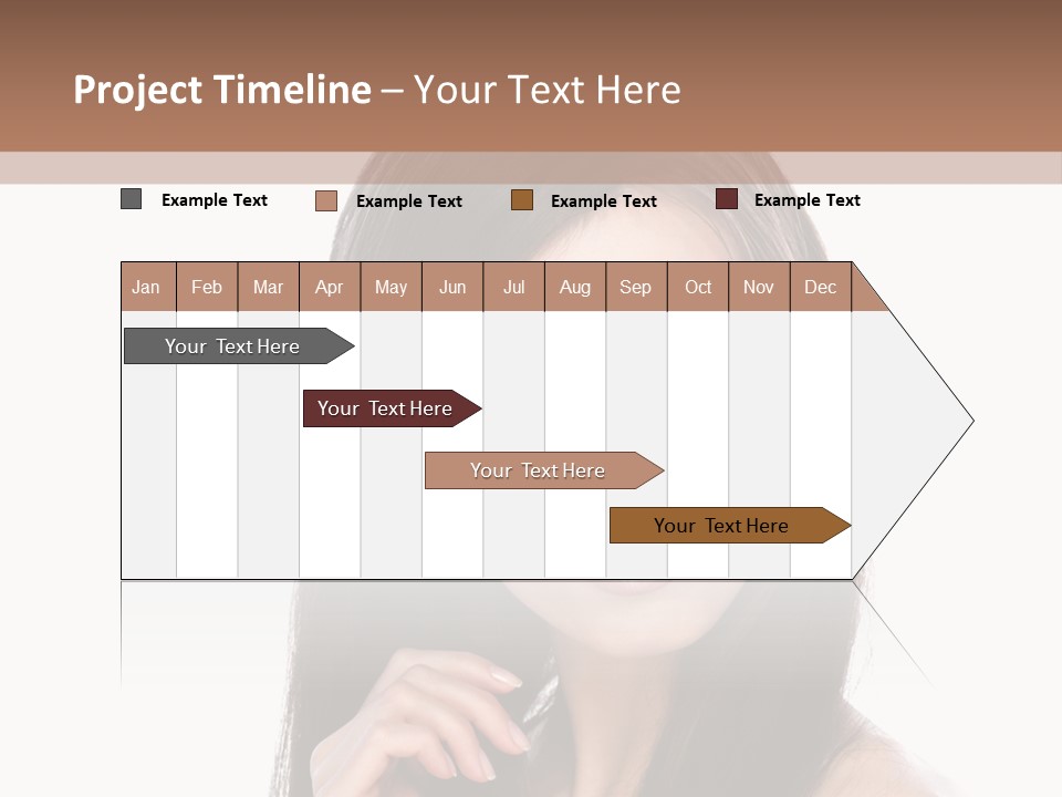 Caucasian Closeup Long PowerPoint Template