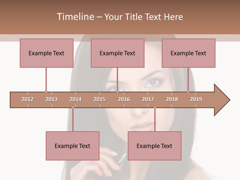 Caucasian Closeup Long PowerPoint Template