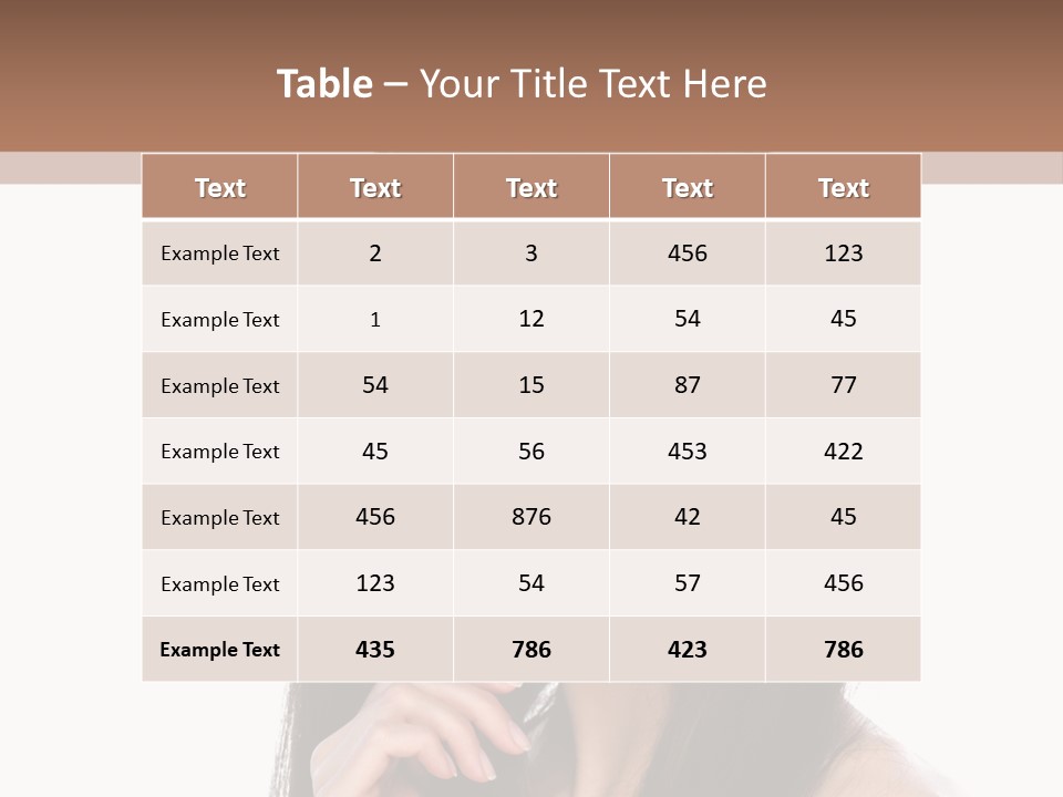 Caucasian Closeup Long PowerPoint Template