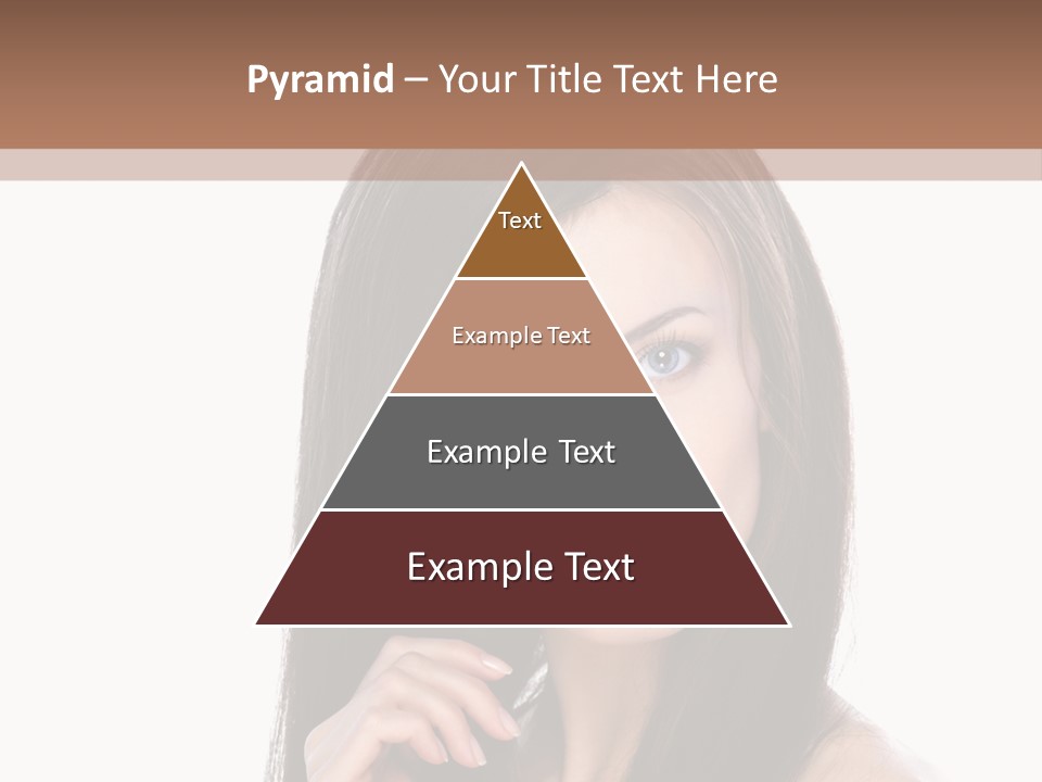 Caucasian Closeup Long PowerPoint Template