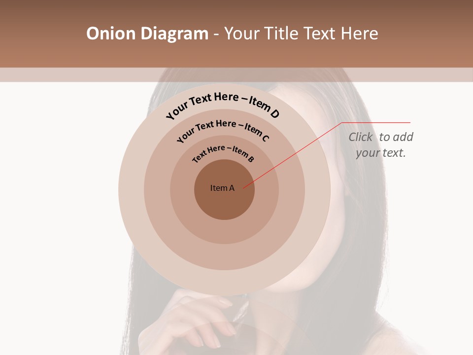 Caucasian Closeup Long PowerPoint Template