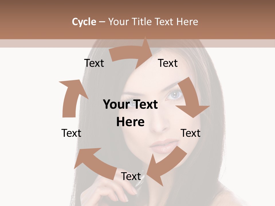 Caucasian Closeup Long PowerPoint Template
