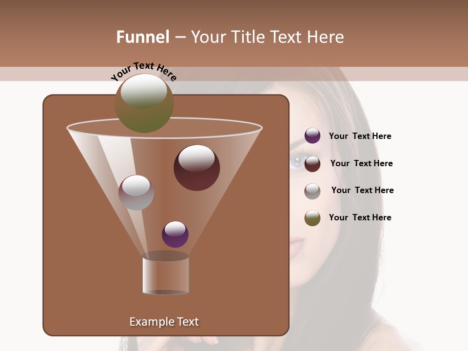Caucasian Closeup Long PowerPoint Template