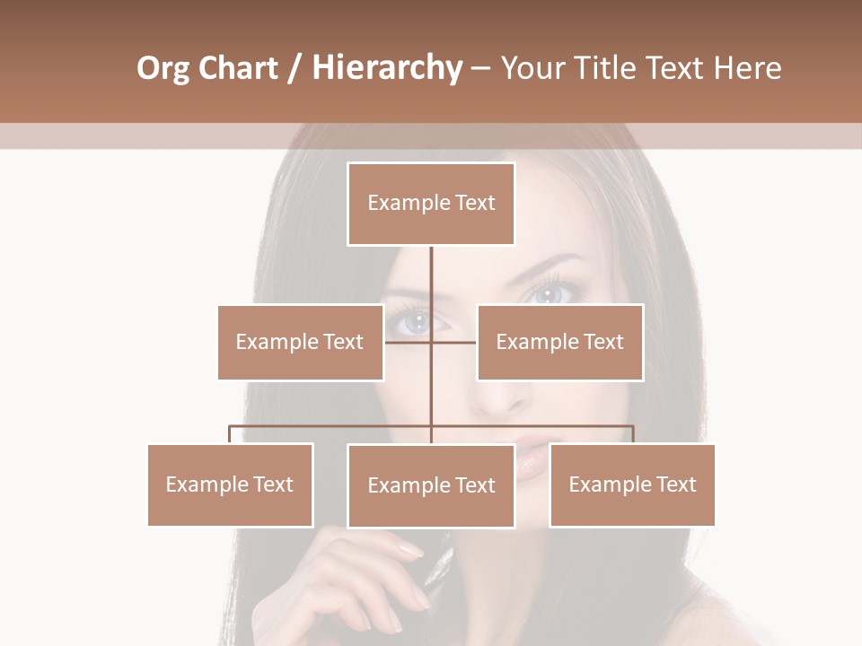 Caucasian Closeup Long PowerPoint Template