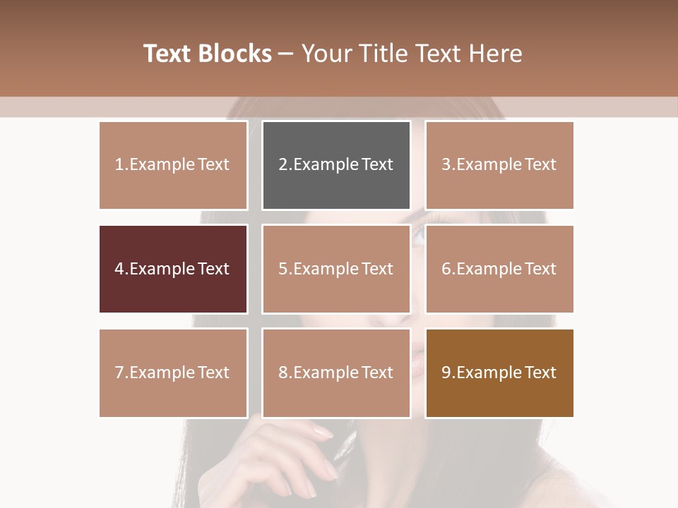 Caucasian Closeup Long PowerPoint Template