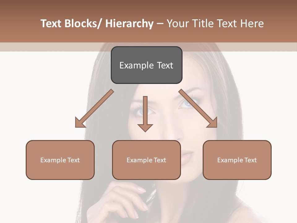 Caucasian Closeup Long PowerPoint Template