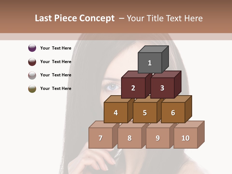 Caucasian Closeup Long PowerPoint Template