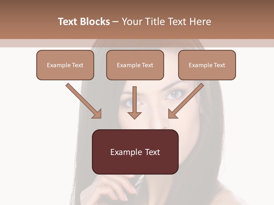 Caucasian Closeup Long PowerPoint Template
