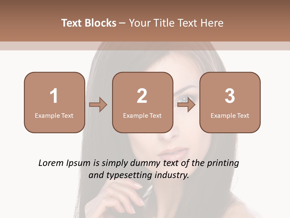 Caucasian Closeup Long PowerPoint Template