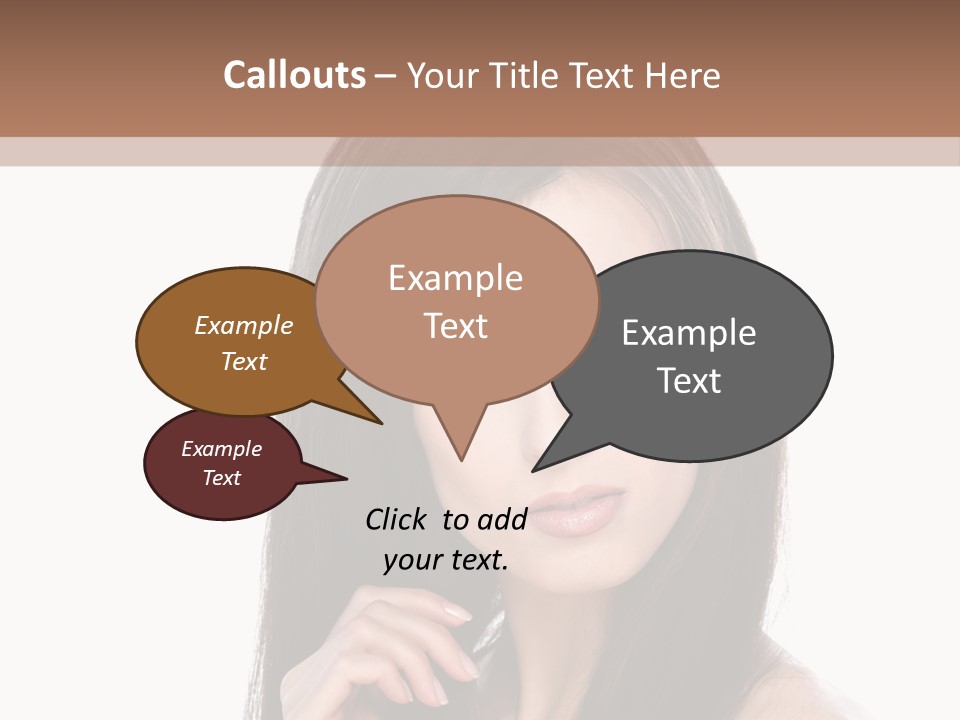 Caucasian Closeup Long PowerPoint Template