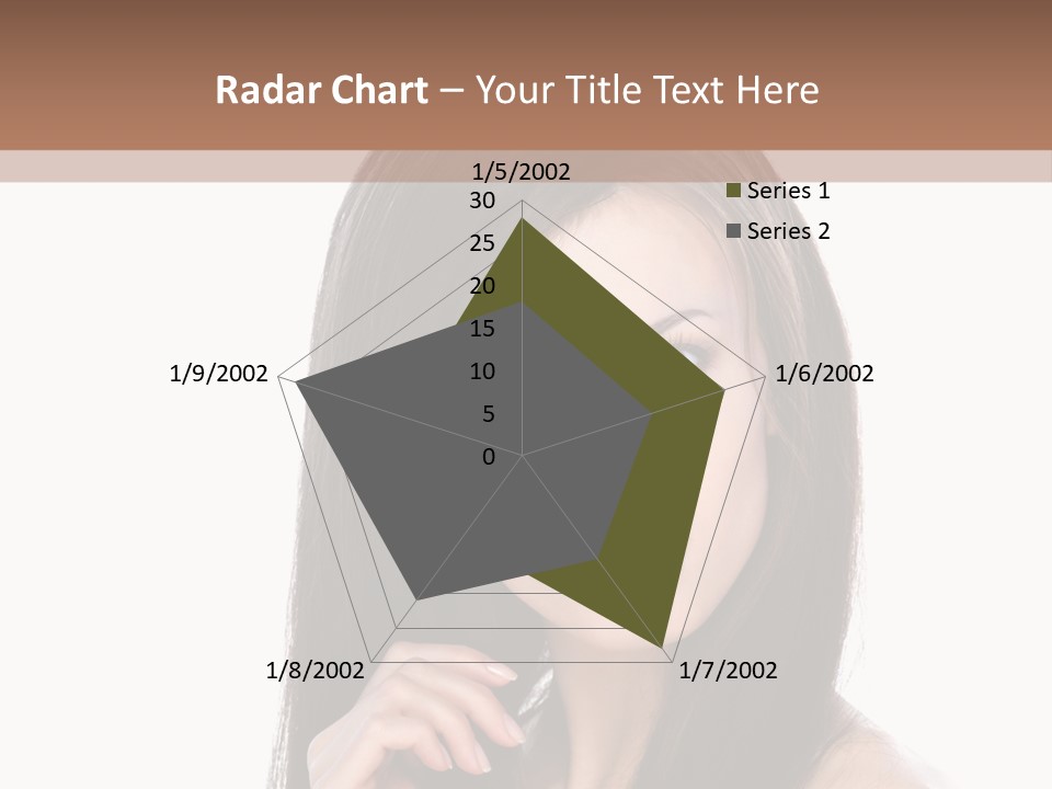 Caucasian Closeup Long PowerPoint Template