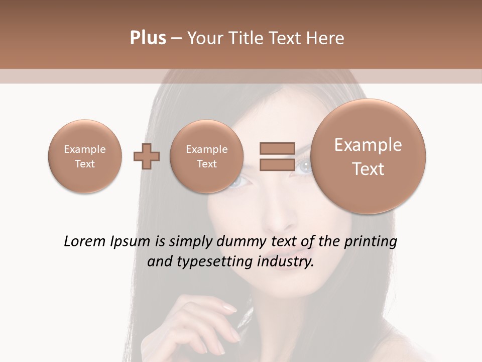 Caucasian Closeup Long PowerPoint Template