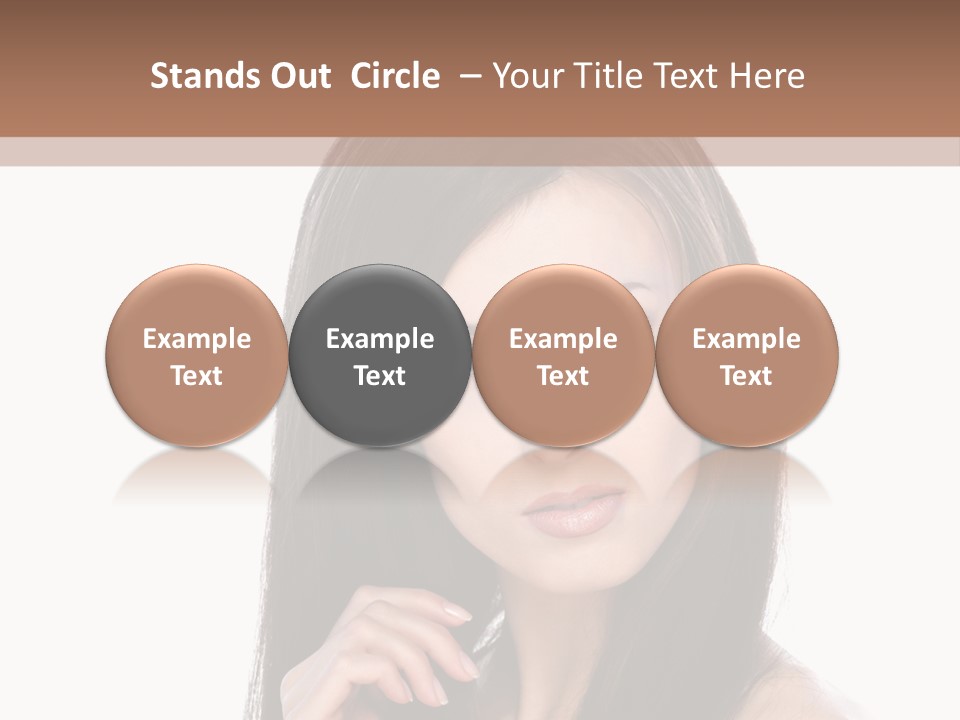 Caucasian Closeup Long PowerPoint Template