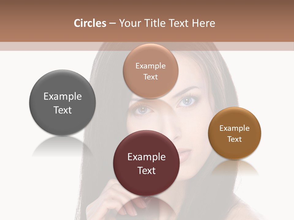 Caucasian Closeup Long PowerPoint Template