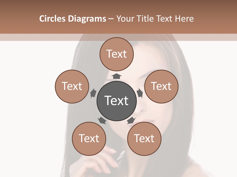 Caucasian Closeup Long PowerPoint Template