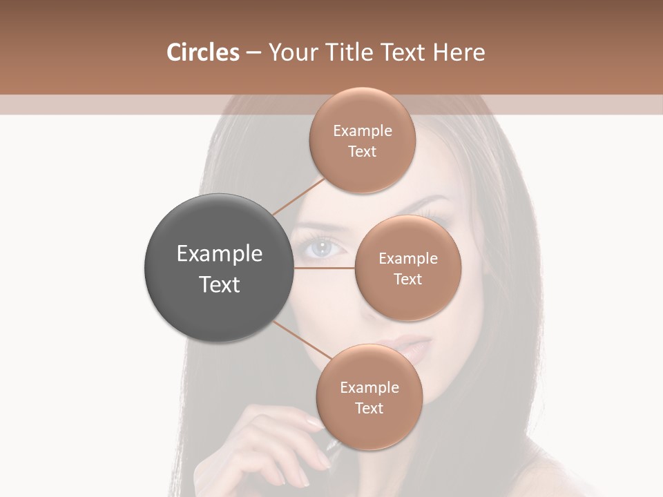 Caucasian Closeup Long PowerPoint Template