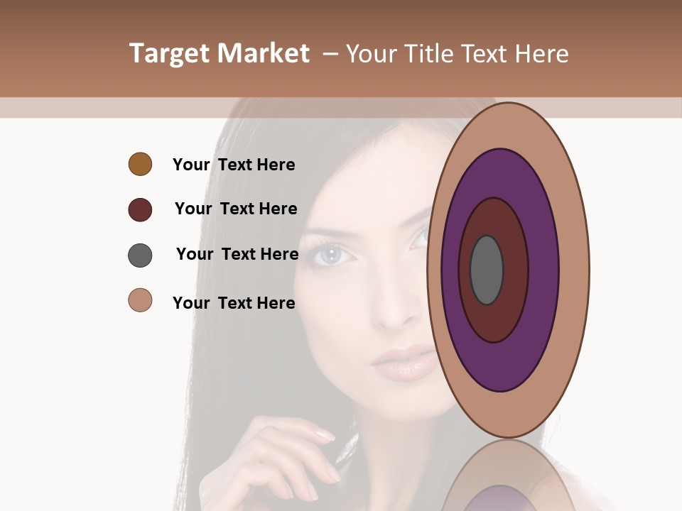Caucasian Closeup Long PowerPoint Template