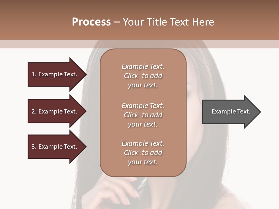 Caucasian Closeup Long PowerPoint Template