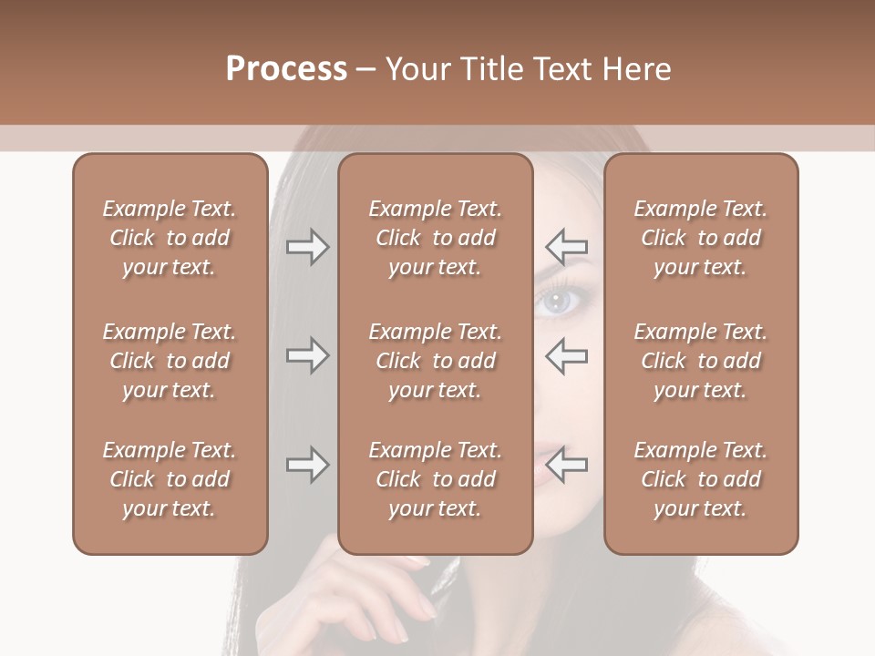 Caucasian Closeup Long PowerPoint Template