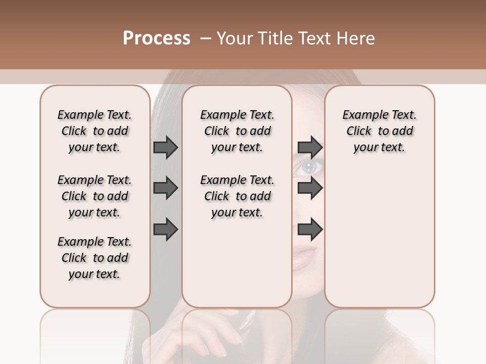 Caucasian Closeup Long PowerPoint Template