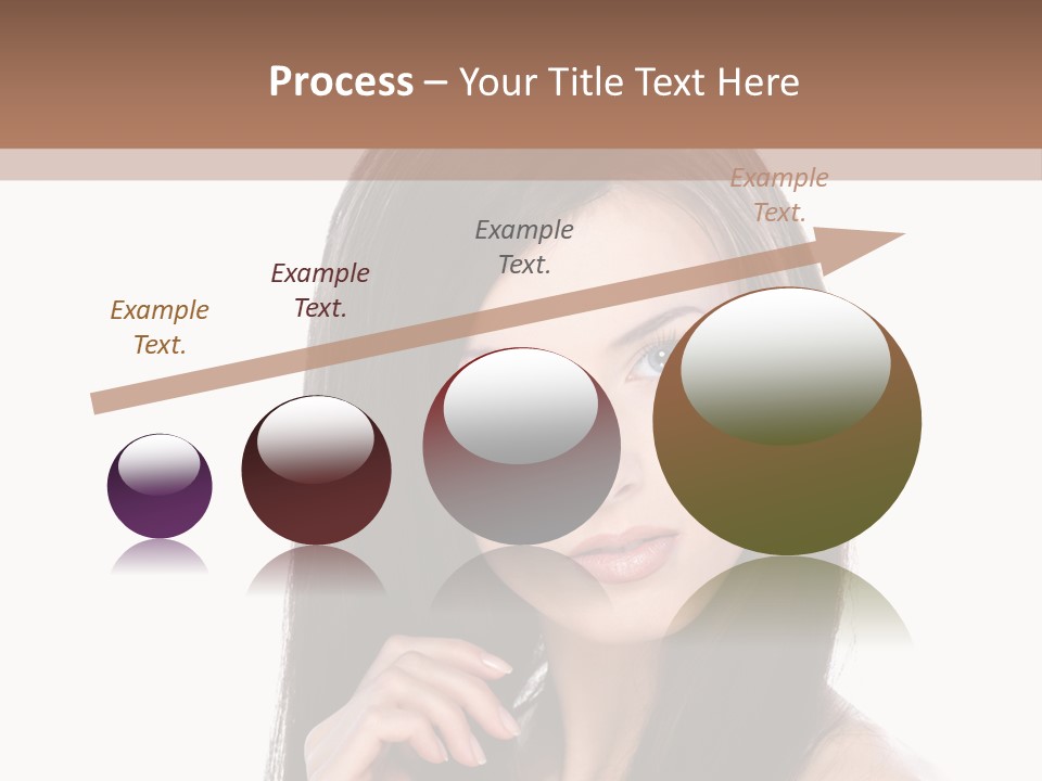 Caucasian Closeup Long PowerPoint Template