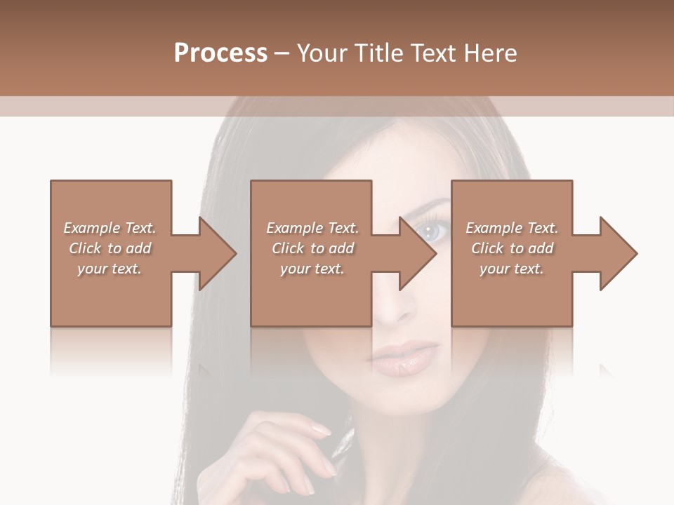 Caucasian Closeup Long PowerPoint Template