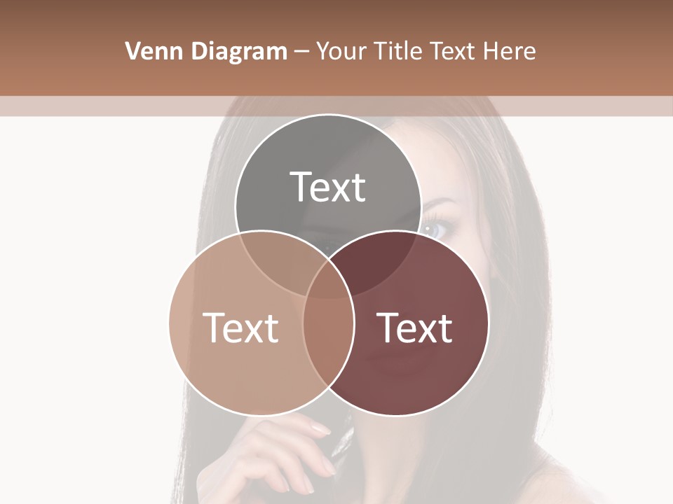 Caucasian Closeup Long PowerPoint Template