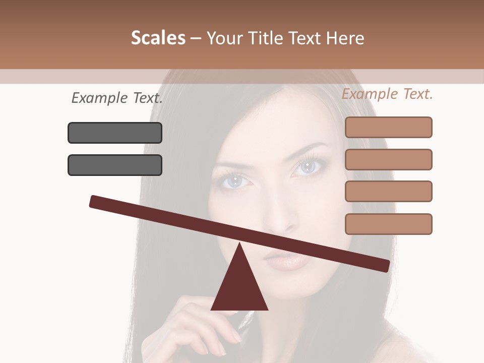Caucasian Closeup Long PowerPoint Template