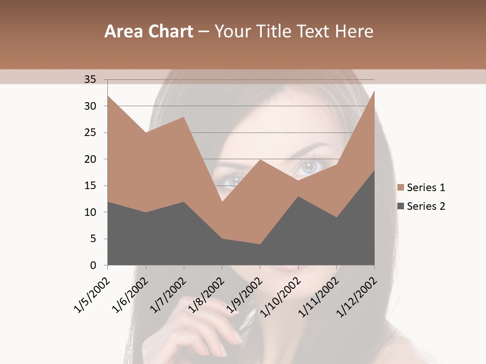 Caucasian Closeup Long PowerPoint Template