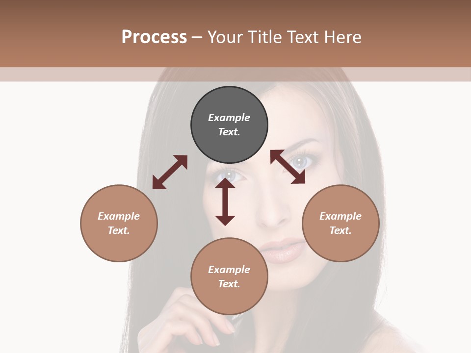 Caucasian Closeup Long PowerPoint Template
