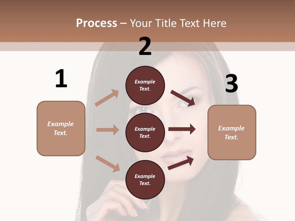 Caucasian Closeup Long PowerPoint Template