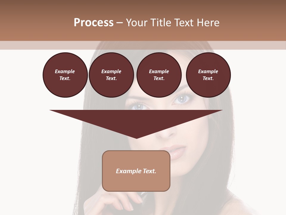 Caucasian Closeup Long PowerPoint Template