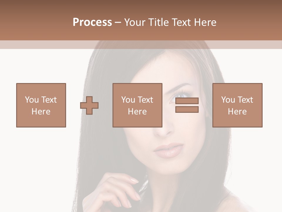 Caucasian Closeup Long PowerPoint Template