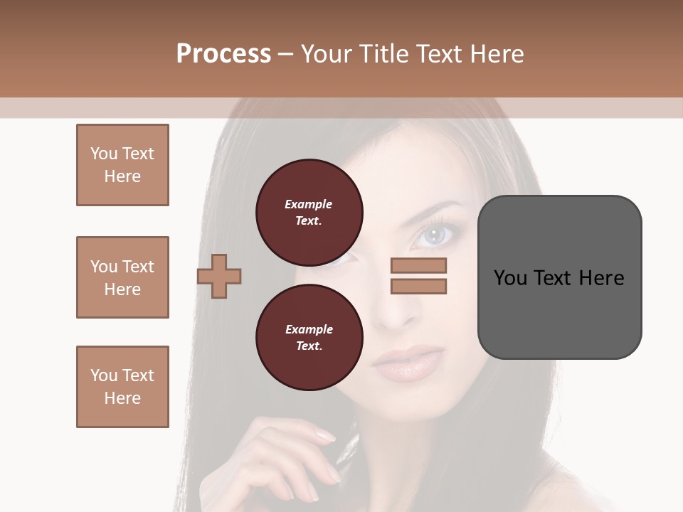 Caucasian Closeup Long PowerPoint Template