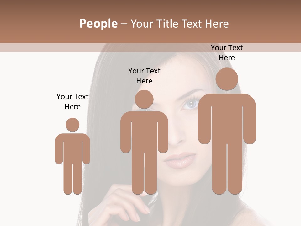 Caucasian Closeup Long PowerPoint Template