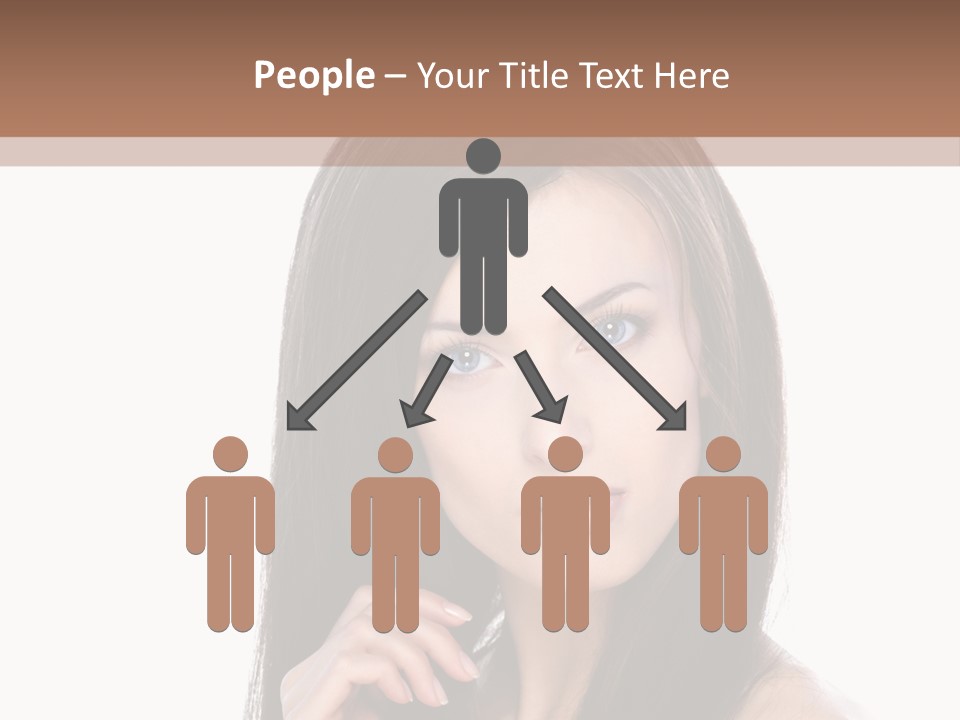 Caucasian Closeup Long PowerPoint Template