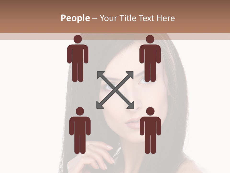 Caucasian Closeup Long PowerPoint Template