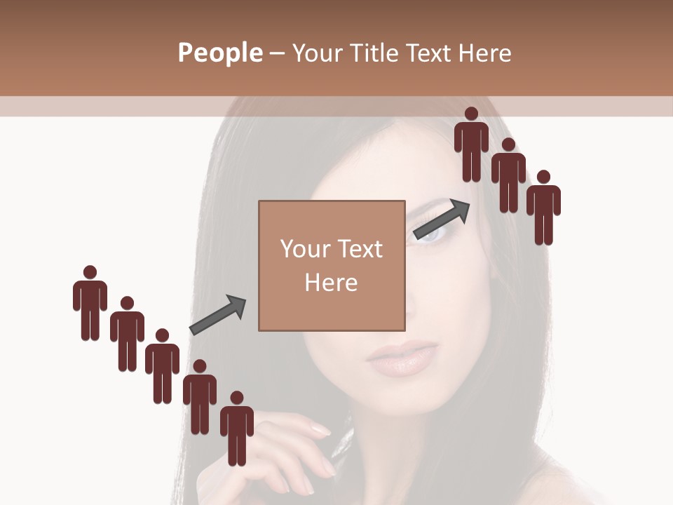 Caucasian Closeup Long PowerPoint Template